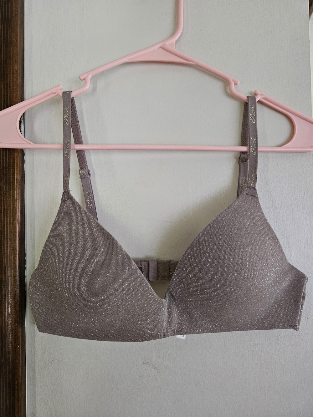 Victoria's Secret Shimmer Wireless Bra - Taupe Sparkle